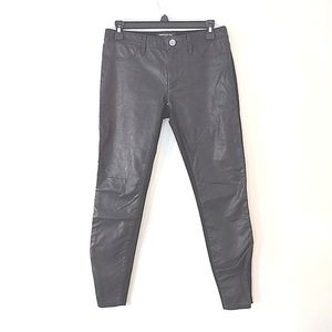 Banana Republic Black Coated Denim Ankle Jeans Size 4